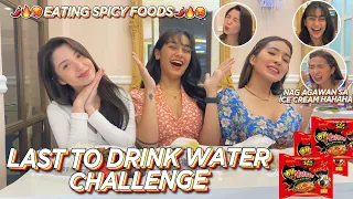 LAST TO DRINK WATER CHALLENGE (EATING SUPER SPICY FOODS!) W/ DOLAINAB | ZEINAB HARAKE