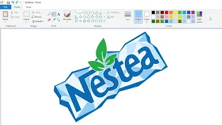 How to draw the Nestea logo using MS Paint | How to draw on your computer