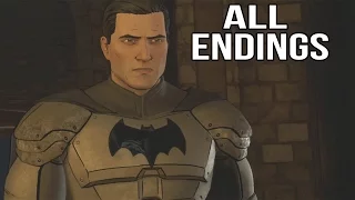 Batman Telltale Episode 5 ALL ENDINGS - Reveal Face / Attend as Batman