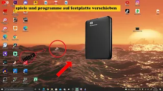 wie man spiele oder Programme vom Pc auf eine externe Festplatte verschiebt