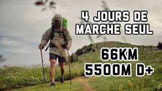 Un kilomètre à pieds, ça use les souliers. 4 jours de marche seul en montagne et bivouacs sous tarp