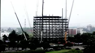 NewArk Hotel construction timelapse: 15 storeys in 48 hours.