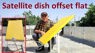 making a offset satellite dish .Flat offset satellite dish.How to make a satellite dish.