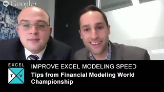 Improve Excel Modeling Speed - Tips from Financial Modeling World Championship