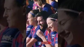 The cut moment in Messi and Barcelona women's footballers