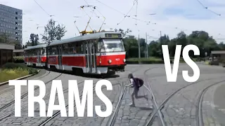 Crashes Caught On Camera - Cars/Pedestrians vs Trams