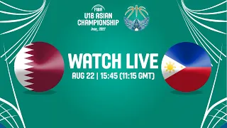 Qatar v Philippines | Full Basketball Game | FIBA U18 Asian Championship 2022