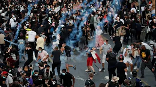 Paris: Police use tear gas to disperse protest over killing of black Frenchman and George Floyd