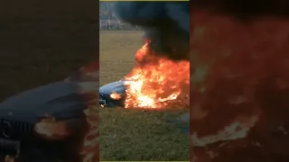 Why Rich Russian Youtuber Burned Mercedes Amg? #shorts