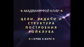 ⚡️Академия “РОЙ Клуб”⚡️  Цели, задачи и структура построения РойКлуба  ⚡️1 урок 3 курс⚡️