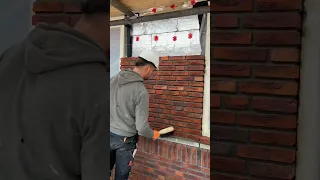 Amazing brickwork finish timelapse #masonry #construction #mortar #bricks #shorts