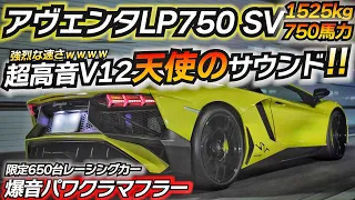 爆音F1サウンドww 笑いが止まらなさすぎたwランボルギーニ アヴェンタドールSV パワクラ