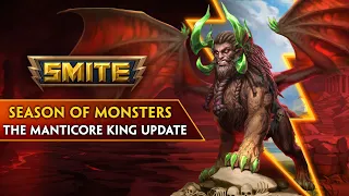 Smite 10.2 The Manticore King Update - New God Martichoras, Battlepass, New Skins and More