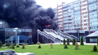 Пожар на стройке около дома Красноармейский, 1, 23.07.2017 (фрагмент 2 14:27)