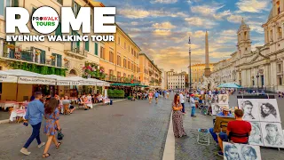 Rome Evening Walk: Trevi Fountain-Trastevere-Colosseum  - with Captions!