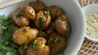 Garlic Butter Roasted baby potatoes | Quick Potato recipe