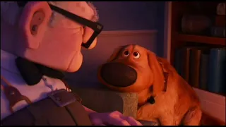 Dug is Carl's best friend ( parallel to dog-human friendship)
