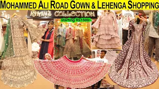 Mohammad Ali Road Lehenga Shopping | Bridal Gown,Peplum Sharara Collection | Khan's Collection