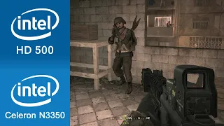 Call Of Duty 4 Modern Warfare Gameplay Intel Celeron N3350 + Intel HD 500 (Notebook / Laptop)