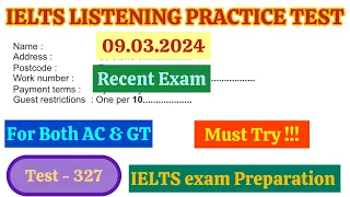 IELTS LISTENING PRACTICE TEST 2024 WITH ANSWERS | ACTUAL TEST - 327