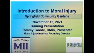 Trauma Based Moral Injury with Moral Injury Institute