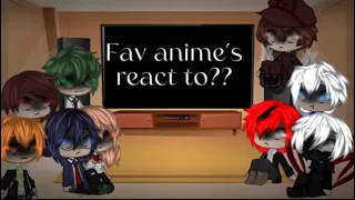 My favorite anime’s react to each other | mha/deku | (1/8) | read description | •Gacha Cookie• |