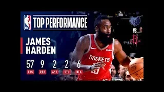 James Harden 57 Pts Triple Double Rockets vs Memphis Game Highlights I January 14, 2019