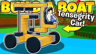 I Built a TENSEGRITY CAR with PERFECT SUSPENSION! Roblox Build a Boat