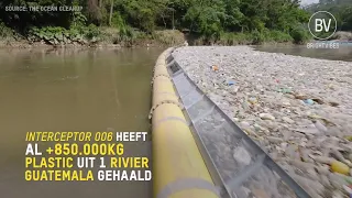 The Ocean Cleanup haalt 850.000 kg plastic uit 1 rivier in Guatamala