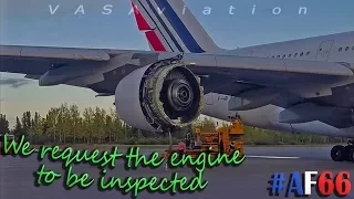 [REAL ATC] Air France A380 LOSES ENGINE COWLING over the Atlantic! #AF66