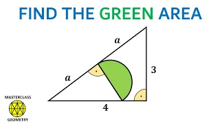 area semi circle | semi circle | semi cricle | geometry problems | Masterclass Geometry