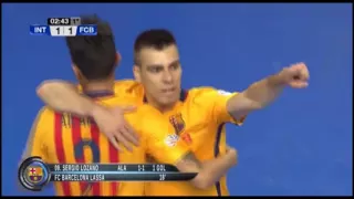 Gol de Sergio Lozano (1-3) en Movistar Inter - FC Barcelona Lassa. 2º Final Play Off