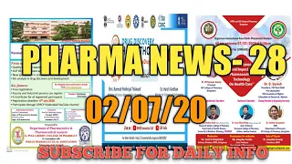 PHARMA NEWS - 28 | DRUG DISCOVERY HACKATHON | WEBINARS | FACULTY DEVELOPMENT PROGRAM | etc.
