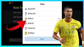 How To Select Al-Nassr Team In Efootball 2024 Mobile || Al-Nassr Kits/Jersey In Efootball 2024 ||