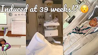 LABOR AND DELIVERY VLOG 👶🏾🥰! | INDUCED AT 39 WEEKS 🤰🏽!