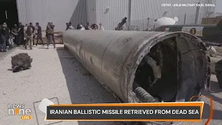 Huge Iranian Ballistic Missile Recovered by Israeli Military in Dead Sea | News9 #iranisraelwar