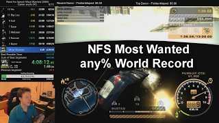 Need For Speed Most Wanted Speedrun - any% 4:09:23