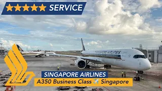 SINGAPORE AIRLINES A350 BUSINESS CLASS. SQ212 from Sydney to Singapore