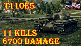 T110E5  11 kills,  6700 Damage Swamp World of Tanks