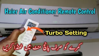Haier Air Conditioner Remote Control | Haier Ac Remote Turbo Setting
