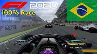 F1 2020 - Let's Make Hamilton 7x World Champion #21: 100% Race Brazil