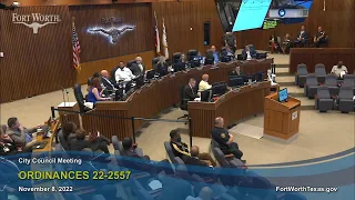 City Council Meeting of November 8, 2022