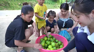 Harvesting Green Oranges Go To Village Sell, Buy Chicks To Raise, OFF GRID FARM - My Bushcraft