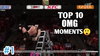 Top 10 OMG Moments 😲 | Wwe2k18 |