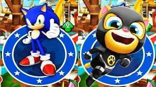 Sonic Dash vs. Talking Tom Gold Run - Super Ginger vs. Sonic Android Gameplay