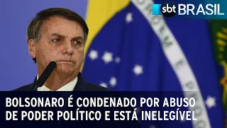 Bolsonaro é condenado por abuso de poder político e está inelegível | SBT Brasil (30/06/23)
