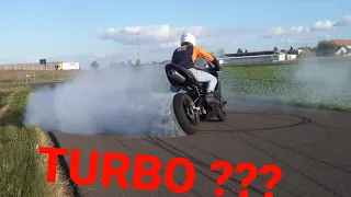 TRIUMPH DAYTONA 675 stretched DRIFT turbo very loud rav sound