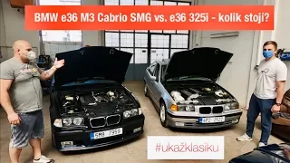 BMW e36 325i bezvanos vs. M3 Cabrio SMG | Jaké jsou ceny?