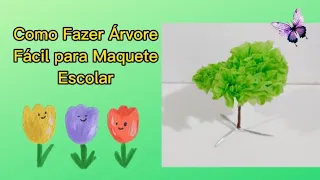 😍Como fazer Árvore para Maquete Escolar