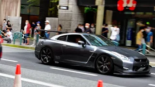 京都の繁華街に響く爆音!!空吹かしGTR！/ Sound of gtr / Supercar